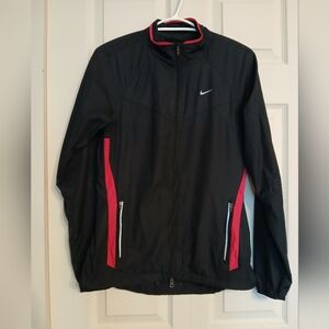 Nike Women's Black And Pink Lightweight Zip Up Jacket Size Small (S)